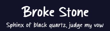 Broke Stone by MJType — Script Handwritten Font — thumbnail 2