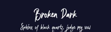 Broken Dark by QueenType — Script Handwritten Font — thumbnail 2