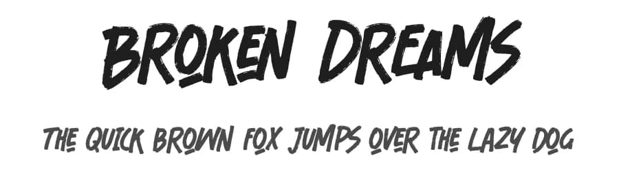Broken Dreams by Gassstype — Script Handwritten Font