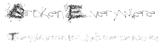 Broken Everywhere by Hlvd — Script Handwritten Font