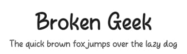 Broken Geek by MJType — Script Handwritten Font — thumbnail 1