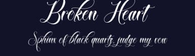 Broken Heart by Typhoon Type - Suthi Srisopha — Script Handwritten Font — thumbnail 2