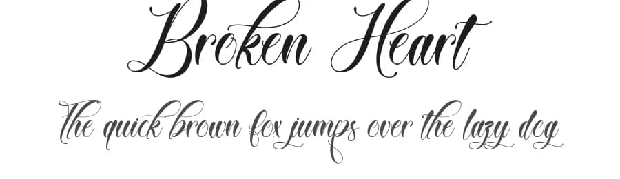 Broken Heart by Typhoon Type - Suthi Srisopha — Script Handwritten Font