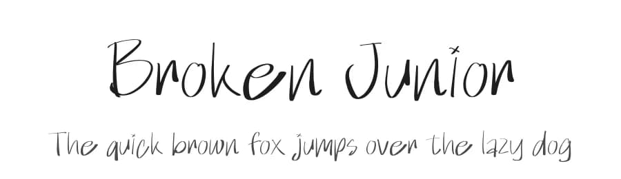 Broken Junior by Studio Hello Good — Script Handwritten Font