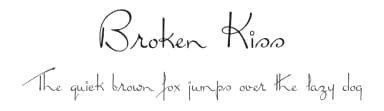 Broken Kiss by Intellecta Design — Script Handwritten Font — thumbnail 1