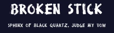 Broken Stick by Matt Tapson & Nigel Babb — Script Handwritten Font — thumbnail 2
