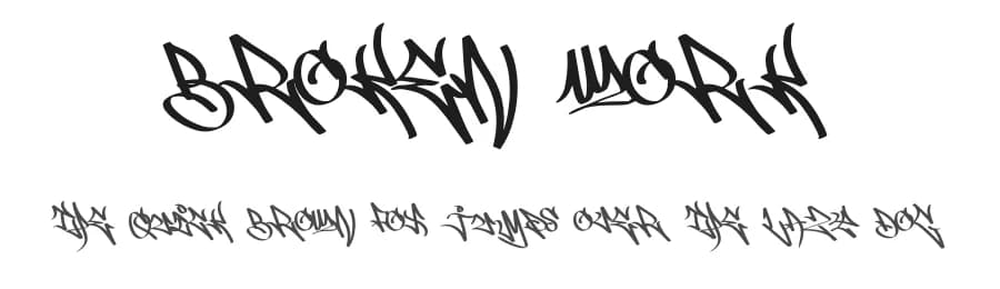 Broken Work by Studio Hello Good — Script Handwritten Font