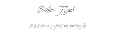 Broken Fixed by Xerographer Fonts — Script Handwritten Font — thumbnail 1
