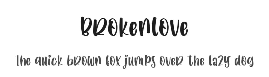 Brokenlove by FreshtypeINK — Script Handwritten Font