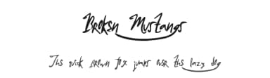 Broken Mustangs by Xerographer Fonts — Script Handwritten Font — thumbnail 1