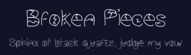 Broken Pieces by Kel Angus — Script Handwritten Font — thumbnail 2