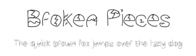 Broken Pieces by Kel Angus — Script Handwritten Font — thumbnail 1