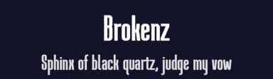 Brokenz by Almarkhatype — Sans Serif Font — thumbnail 2