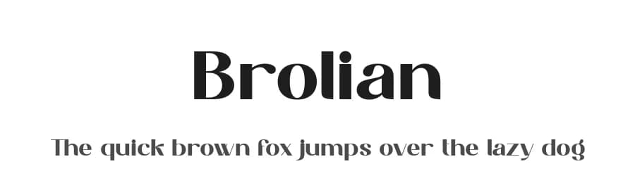Brolian by Eka Hermawan — Sans Serif Font