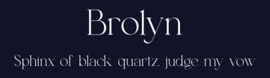 Brolyn by Slide Shoot Type — Serif Font — thumbnail 2