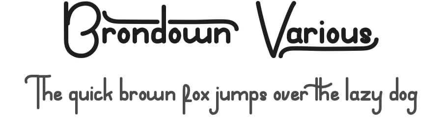 Brondown by VinType — Script Handwritten Font