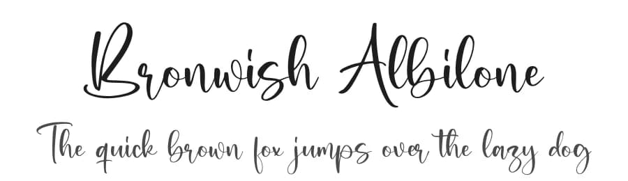 Bronwish Albilone by Perspectype Studio - Letterena.com — Script Handwritten Font