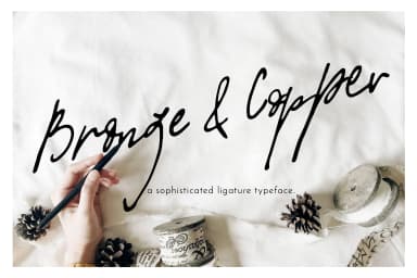 Bronze & Copper Font by Blue Robin Design Shop — Script Handwritten Font — thumbnail 1