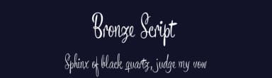 Bronze Script by Måns Grebäck — Script Handwritten Font — thumbnail 2