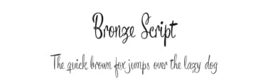 Bronze Script by Måns Grebäck — Script Handwritten Font — thumbnail 1