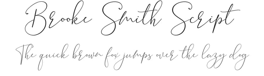 Brooke Smith Script by mightype — Script Handwritten Font