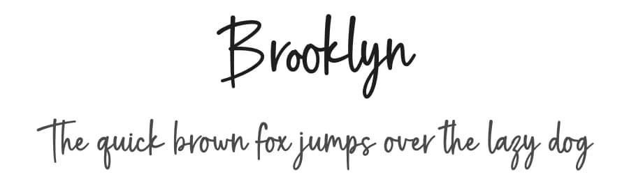 Brooklyn by Graphix Line Studio — Script Handwritten Font