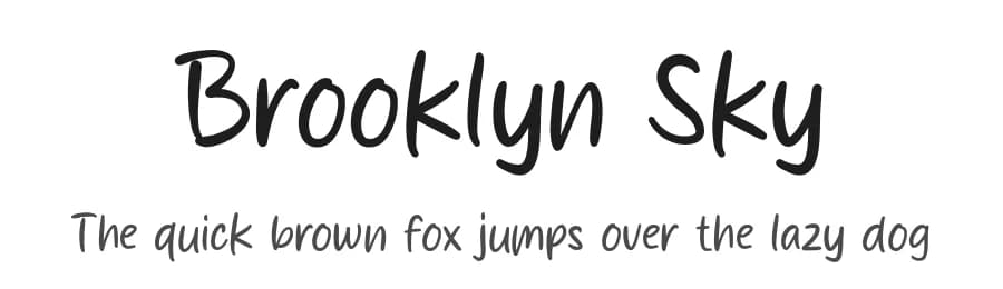 Brooklyn Sky by MJType — Script Handwritten Font