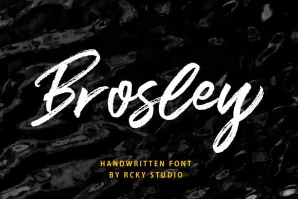 Brosley Font by rckystudio — Script Handwritten Font