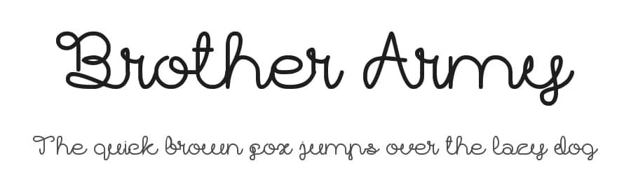 Brother Army by weknow — Script Handwritten Font