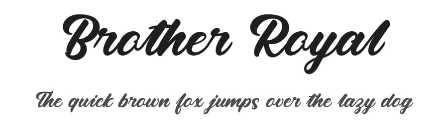 Brother Royal by RantautypeStudio — Script Handwritten Font