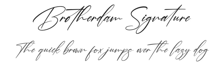 Brotherdam Signature by Perspectype Studio - Letterena.com — Script Handwritten Font
