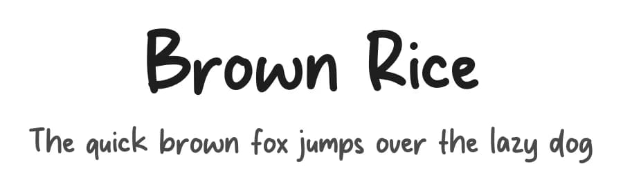 Brown Rice by MJType — Script Handwritten Font