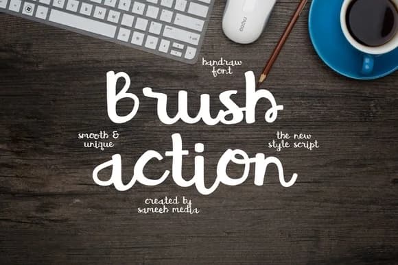 Brush Action Font by Graphicfresh — Script Handwritten Font