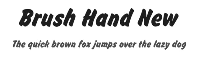 Brush Hand New by K-Type — Script Handwritten Font