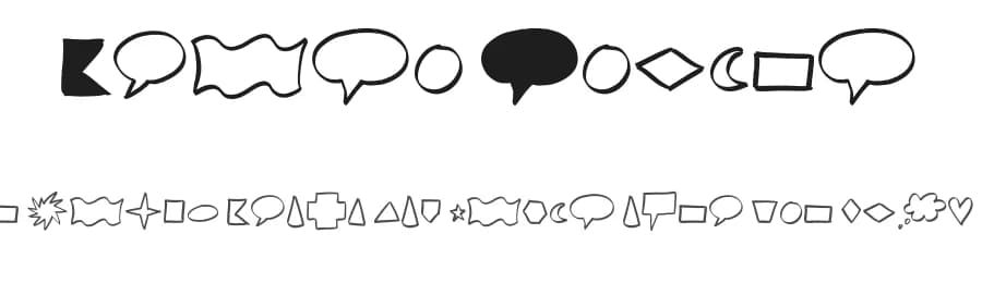 Brush Shapes by JSH creates — Dingbats Font