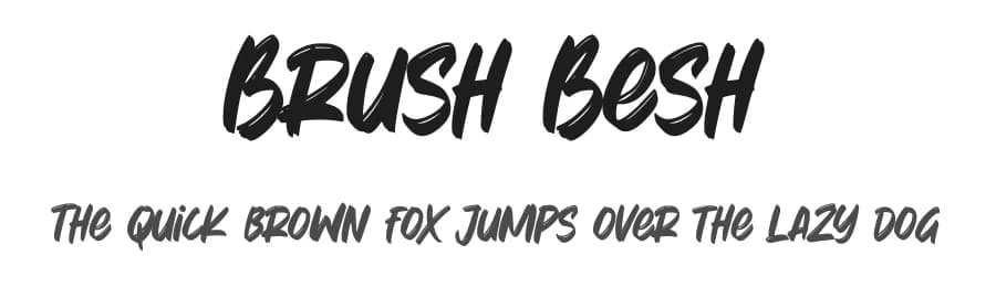 Brush Besh by Gassstype — Script Handwritten Font