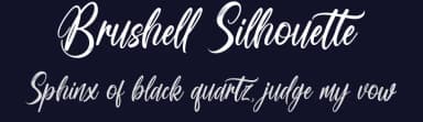 Brushell Silhouette by Aveni Letter Type — Script Handwritten Font — thumbnail 2
