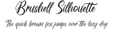 Brushell Silhouette by Aveni Letter Type — Script Handwritten Font — thumbnail 1