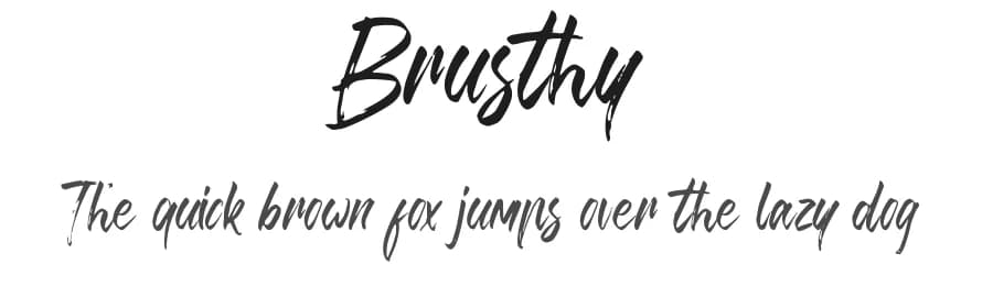 Brusthy by Ardyana Types — Script Handwritten Font