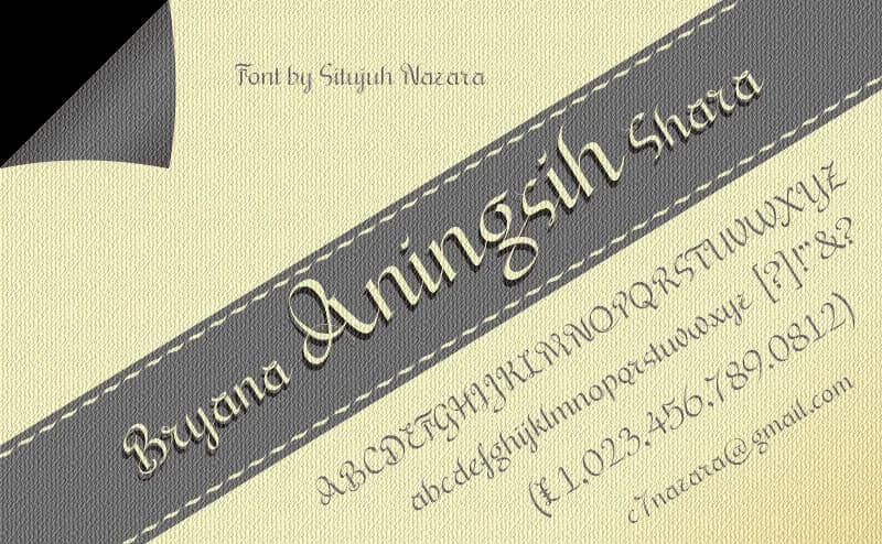 Bryana Aningsih Shara Font by Situjuh — Script Handwritten Font
