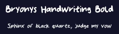 Bryonys Handwriting Bold by Bryony Simpson — Script Handwritten Font — thumbnail 2