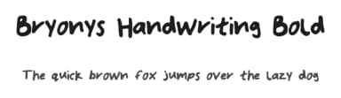 Bryonys Handwriting Bold by Bryony Simpson — Script Handwritten Font — thumbnail 1