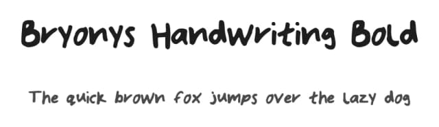 Bryonys Handwriting Bold by Bryony Simpson — Script Handwritten Font