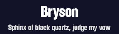 Bryson by Valentino  Vergan — Sans Serif Font — thumbnail 2