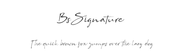 Bs Signature by Akdesain — Script Handwritten Font