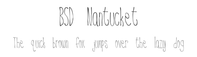 BSD Nantucket by Blue Sky — Script Handwritten Font