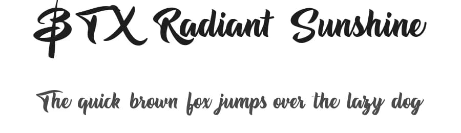 BTX Radiant Sunshine by Betwixt  Designs — Script Handwritten Font