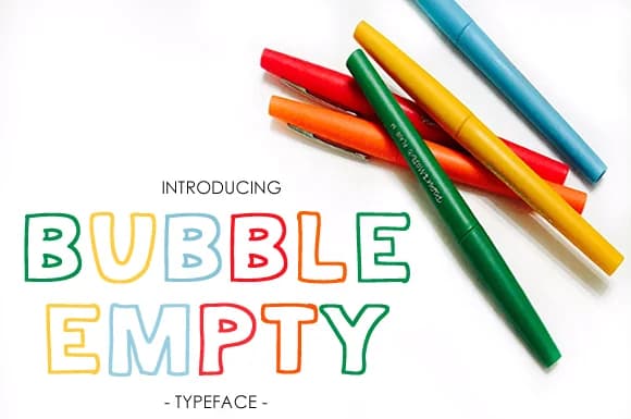 Bubble Empty Font by yh.seaofknowledge — Script Handwritten Font