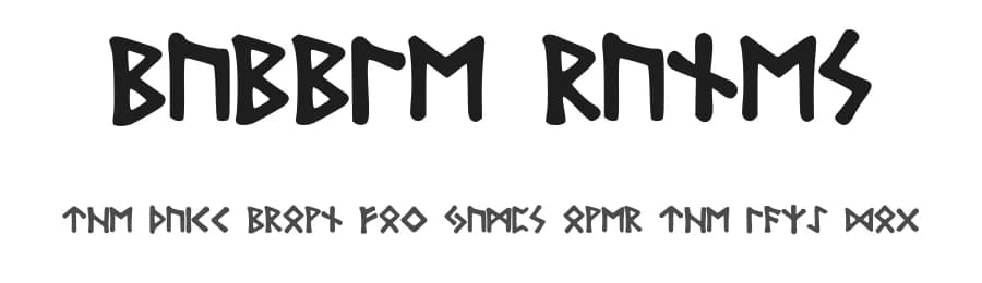 Bubble Runes by Alexandra Cheek — Dingbats Font