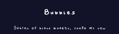 Bubbles by Liviacruzsilvadearaujo — Script Handwritten Font — thumbnail 2